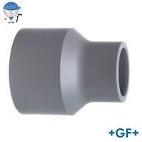 Grey ABS long reducing bush pipe fitting, 10 Bar.
