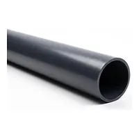 Lengths of dark grey PVC-U pipe with a PN10 10 Bar pressure rating.