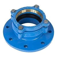 16 Bar cast iron flange adapter for PE and PVC pipes.