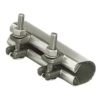 Stainless steel 150mm snap clamp for exhaust pipe repair and connection.
