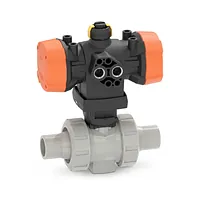 Robinet pneumatic cu bilă PVC-C 546 Pro FO spigot ISO