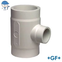 Standard reduced 90° tee pipe fitting in PP-H, S5/SDR11, 10 Bar.