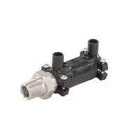 Electrofusion PE100 to threaded stainless steel transition coupler, 16 Bar.