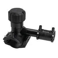 PE100 polyethylene monobloc tapping saddle kit with a 16 Bar pressure rating.