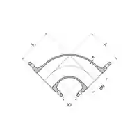 Elbow 90 ° cast iron with flanges