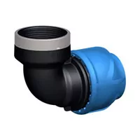 iJoint 90° polypropylene elbow with a female threaded off-take, 16 Bar.