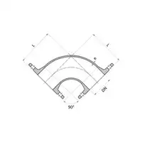 Cot 90° fonta cu flanse