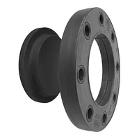 GF+ PE blanking flange set with a combined flat and serrated jointing face, rated for 16 Bar.