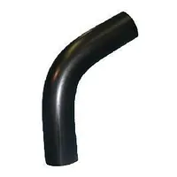 Black 45-degree extended polyethylene pipe elbow, 16 Bar.