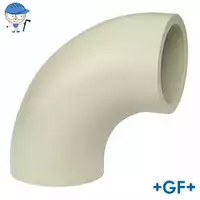 PP-H standard 90° bend S5/SDR11 for 10 Bar systems.