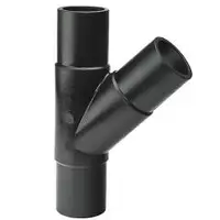 Polyethylene 45-degree long tee pipe fitting, 16 Bar.