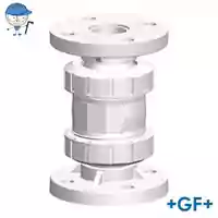 GF Type 561 PVDF check valve with fixed metric flanges, 16 Bar.