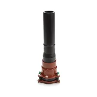 Adaptor cu reținere pentru PEHD WAGA PN16 cu ștuț negru și îmbinare mecanică maro cu șuruburi