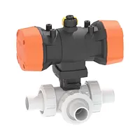 Robinet cu 3 căi cu bilă PVDF tip 543 Pro P d20-63 PN10