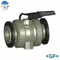 PP-H ball valve type 546 with backing flanges, 10 Bar rating.