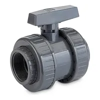 PVC-U ball valve with Rp threaded sockets, 16 Bar.