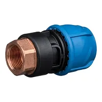 iJoint polypropylene female transition coupling with metal thread, rated for 16 Bar.