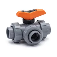 3-Way ball valve type 543 Pro ABS threaded sockets