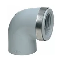 Plain/threaded elbow 90° Rp PVC-C