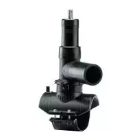Polyethylene tee connection with gate valve, 16 Bar.