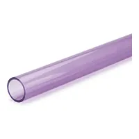 Transparent PVC-U pressure pipe, PN10 10 Bar, shown in two different diameters.