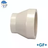 PP-H Standard Reducer S5/SDR11 pipe fitting for 10 Bar pressure systems.