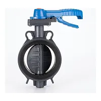 Lever-operated PVC-U butterfly valve, 16 Bar.