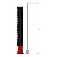 Rigid polyethylene extension spindle for 16 Bar tapping valves.