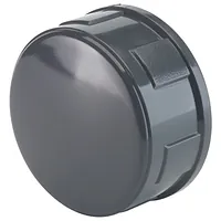 Grey PVC-U threaded Rp end cap with 16 Bar pressure rating.