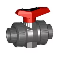 Ball valve type 546 PVC-U with Rp threaded sockets, 16 Bar.