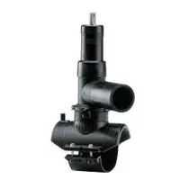 Polyethylene tee connection with gate valve, 16 Bar.