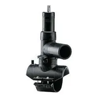 Polyethylene tee connection with gate valve, 16 Bar.